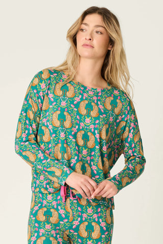 Cheetah Bonita Dreams Long Sleeve PJ Top