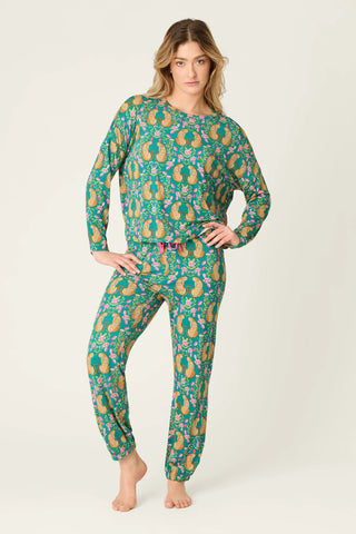 Cheetah Bonita Dreams Long Sleeve PJ Top