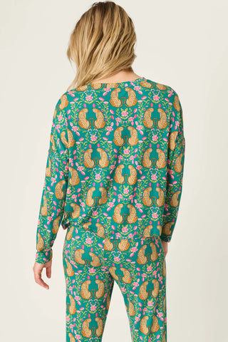 Cheetah Bonita Dreams Long Sleeve PJ Top