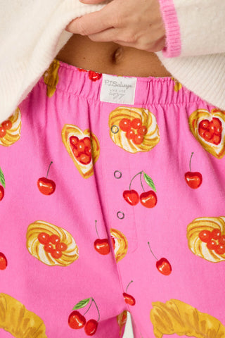 Sweet Cherry Tart Print Pajama Pants