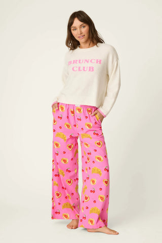 Sweet Cherry Tart Print Pajama Pants