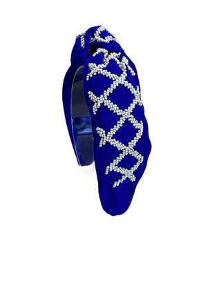 *Headband Game Day - Royal Blue and White