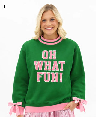 Oh What Fun Bow Sweatshirt