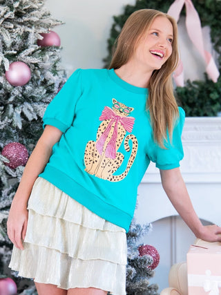 Purrfectly Wrapped Christmas Top