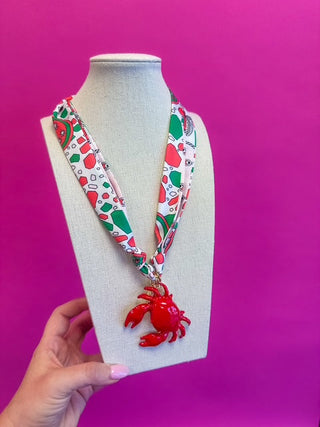 Scarf Necklace - Crab