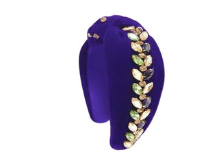 Mardi Gras Velvet Rhinestone Headband