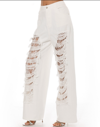 Rebel & Lace White Jeans