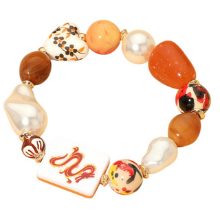 Mahjong Stretch Bracelet - Dragon