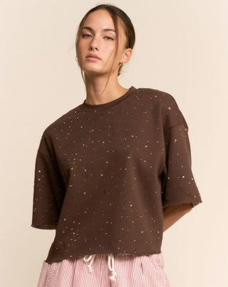 Cosmic Cutout Tee - Brown