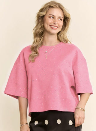 Cosmic Cutout Tee - Pink