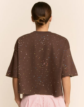 Cosmic Cutout Tee - Brown