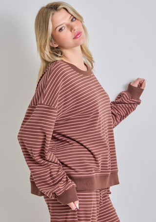Latte Love Stripe Long Sleeve