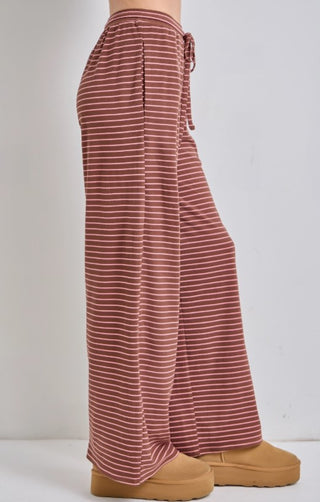 Latte Love Stripe Lounge Pants