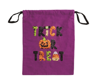 Sequin Halloween Treat Pillowcases - Assorted