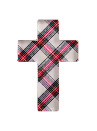 Acrylic Block Tartan Crosses - Assorted Colors