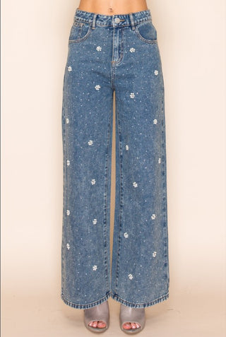 Bloom & Brilliance Wide-Leg Jeans