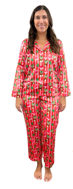 Jolly Jungle Satin Pajama Long Sleeve Set