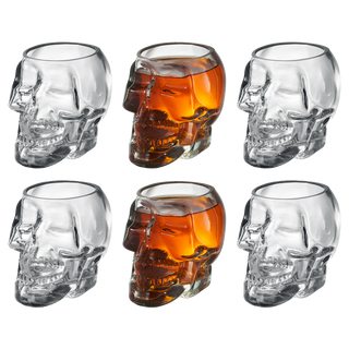 Skull Shot Glasses Set Of 6 By 3OZ Skull Glasses 3 H Goth Gifts Skull Gifts Skull De