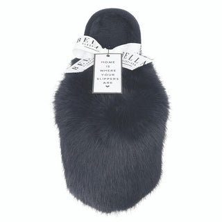 Snowball Plush Slippers - Navy