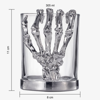 Skeleton Whiskey Glass Tumbler Single 10OZ Halloween Skeleton Glasses 4 3 H Goth Gifts Skeleton Gift