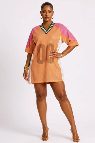 Street Glam Rhinestone Jersey Dress
