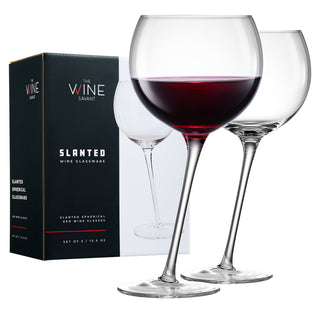 Tipsy Wine Glasses Set Of 2 15 5OZ Unique Tilted Stemless Wine Glasses For Red Or White Wine Funny N