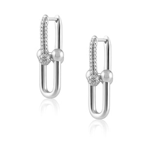 Tia U Link Pave Earring