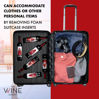 Wine Bottle Suitcase Holds 12 Standard 750 Ml Size Bottles Universal Airplane Luggage Case Tsa Appro