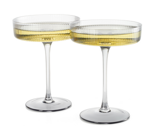 Ribbed Coupe Cocktail Glasses 8 Oz Set Of 2 Classic Manhattan Glasses For Cocktails Libbey Champagne