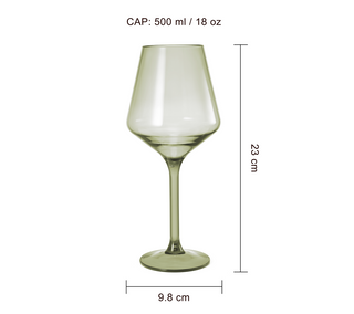 European Style Crystal Stemmed Wine Glasses Acrylic Glasses Tritan Drinkware Unbreakable Muted Color