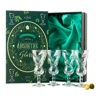 Absinthe Glasses Set Of 6 3OZ By Post Dinner Drinks Swiss Bulb Shape Tasting Glasses