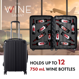 Wine Bottle Suitcase Holds 12 Standard 750 Ml Size Bottles Universal Airplane Luggage Case Tsa Appro