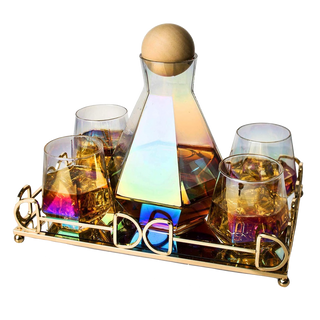 Rainbow Iridescent Wine Set Premium Barware Gift Elegant Drinkware Collection