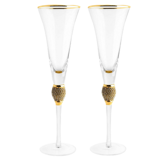 Diamond Champagne Flutes Premium Barware Gift Elegant Drinkware Collection