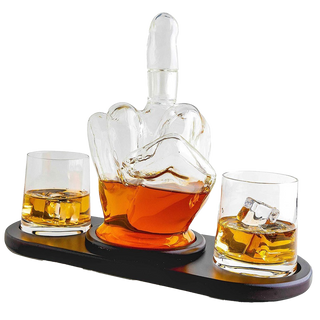 Middle Finger Whisky Decanter Premium Barware Gift Elegant Drinkware Collection