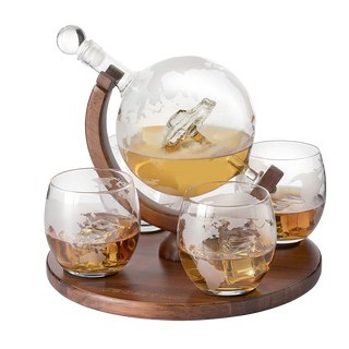 Globe Car Whiskey Decanter Premium Barware Gift Elegant Drinkware Collection