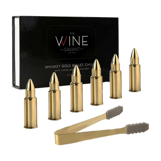 Bullet Whiskey Stones Gold Premium Barware Gift Elegant Drinkware Collection