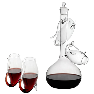 Porto Decanter Set With Port Sippers Premium Barware Gift Elegant Drinkware Collection