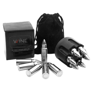 Whiskey Stones Bullets Stainless Steel Premium Barware Gift Elegant Drinkware Collection
