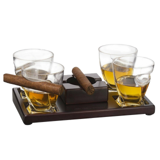 Cigar Holder Whiskey Glasses Premium Barware Gift Elegant Drinkware Collection
