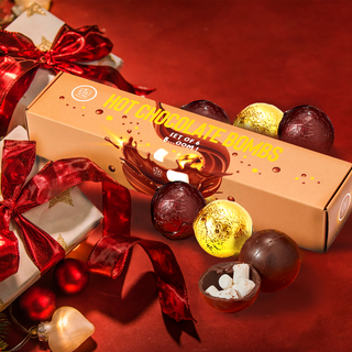 Hot Chocolate Bombs Set Of 6 Delicious Cocoa Bombs Filled With Marshmallows 2 Flavors Caramel Fudge