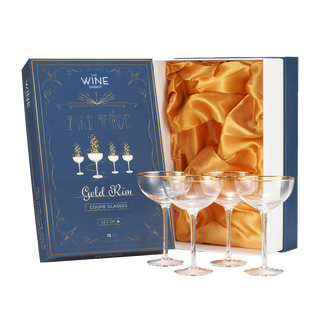 Art Deco Coupe Glasses Set Of 4 12 Oz Classic Cocktail Glassware For Champagne Martini Manhattan Cos