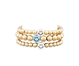Smiley Stretch Bracelets - Multi