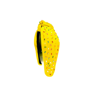*Headband Knot - Yellow with Multi Sprinkles