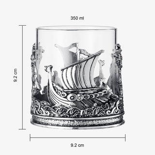 Viking Mythological Pewter Whiskey Wine Beer Water Drinking Glass 12OZ Single Water Rum Brandy Scotc