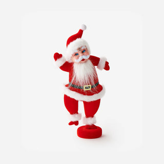 Flocked Dancing Santa