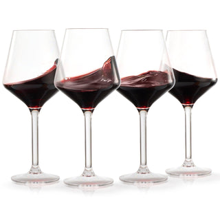 European Style Crystal Stemmed Wine Glasses Acrylic Glasses Tritan Drinkware Unbreakable Muted Color
