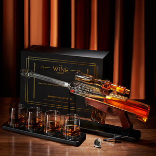 Gifts For Men Dad Whiskey Decanter Set Sniper Scope Glass Gun Ar Limited Edition Silencer Stopper 22