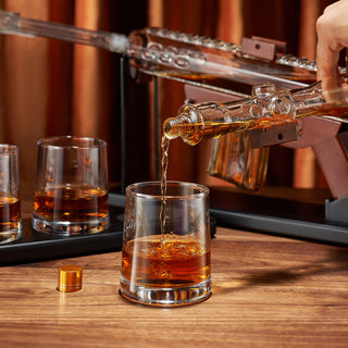Gifts For Men Dad Whiskey Decanter Set Sniper Scope Glass Gun Ar Limited Edition Silencer Stopper 22