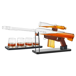 Gifts For Men Dad Whiskey Decanter Set Sniper Scope Glass Gun Ar Limited Edition Silencer Stopper 22